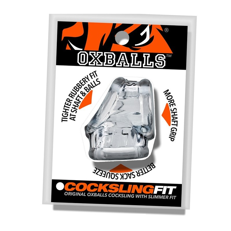 Oxballs Cocksling Fit Clear – Slimmer Fit – Cock Ring Ball Stretcher CBT