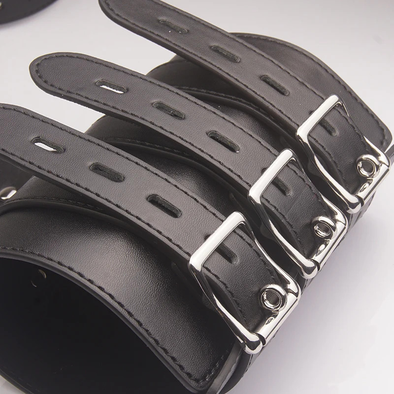 Leather Bondage Handcuffs, Armbinder Restraint ,Arms Behind Back Straitjack gallery