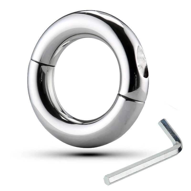 Metal Cock Penis & Ball Strecher Ring Male Delaying Ejaculation Exercise Tools gallery