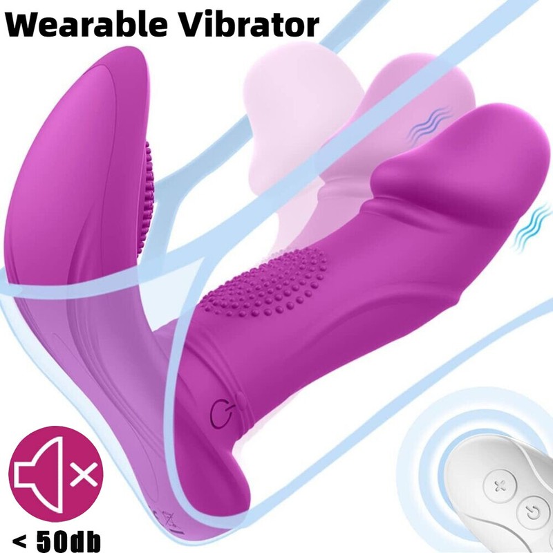 Butterfly Vibrator Wiggling Wearable G-Spot Dildo Remote Control Adult Sex Toys