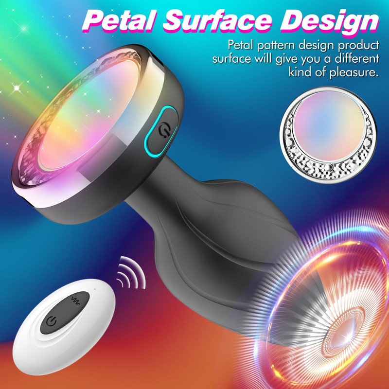 3Pcs Anal Vibrating kit Adult Sex Toys 10 Mode Vibrating Colorful Light up B... gallery