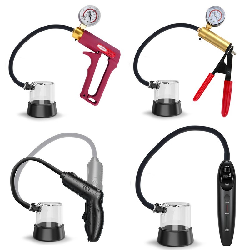 Men's electric manual LCD massager short cup machine with built-in assist pump gallery
