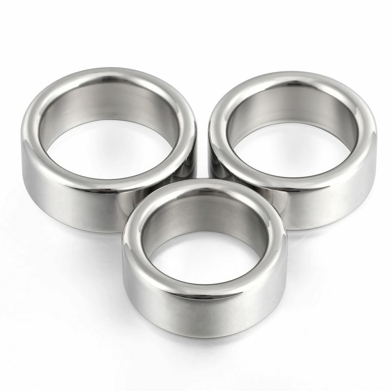 Stainless Steel Cock Ring Delay Ejaculation Scrotum Ring Male Penis Enhancement gallery