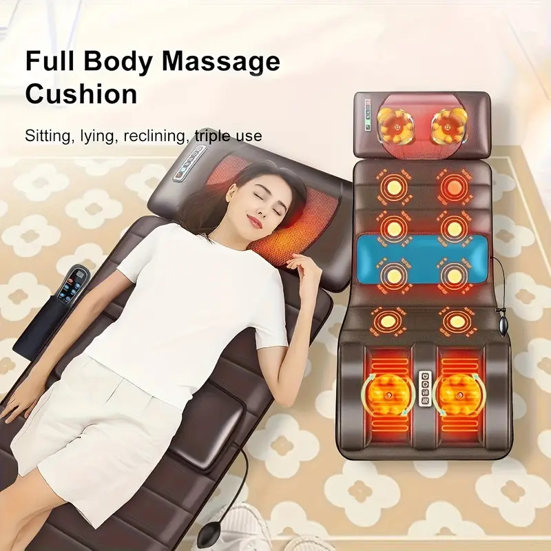 1 Set Of Large Brown Full Body Heating Massagers, 2 Styles Of PU Material, with gallery