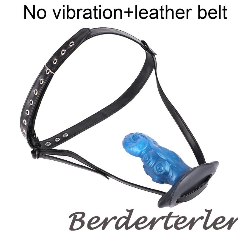 Vibrating Strapon Anal Plug Female Masturbator Fantasy Dildo Mouth Gag Sexy Toys gallery