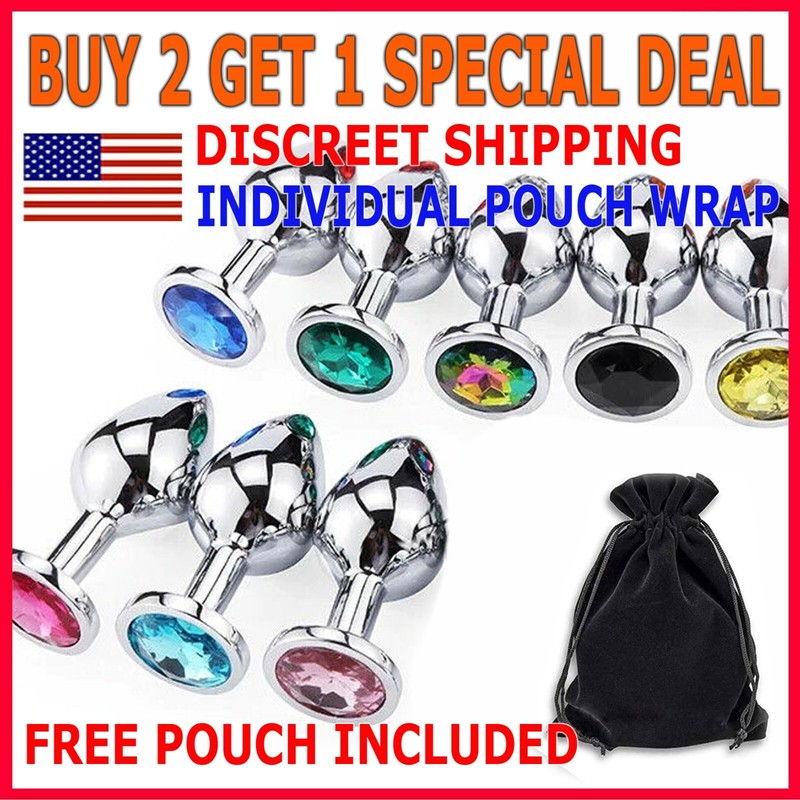 Heart Shaped Anal Butt Plug STAINLESS S/M/L Sex Toy Women Men Metal Dildo Jewel