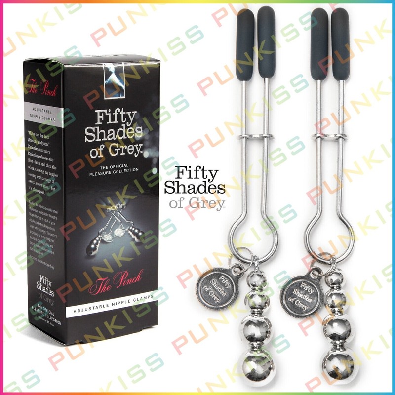 Fifty Shades Of Grey Adjustable Nipple Clamps💋Bondage BDSM Sex Toy for Couples