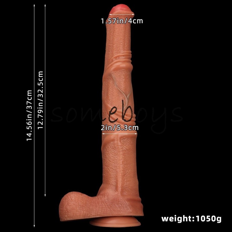 14.5" Giant Long Dildo Big Penis Thick Wide Dong King Cock Dick Women Sex Toy gallery
