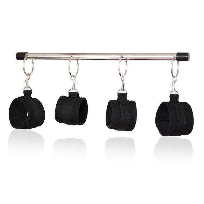 BDSM Adjustable Bondage Kit Slave Bar Handcuffs Ankle Cuffs Fetish Set Sex Toys gallery