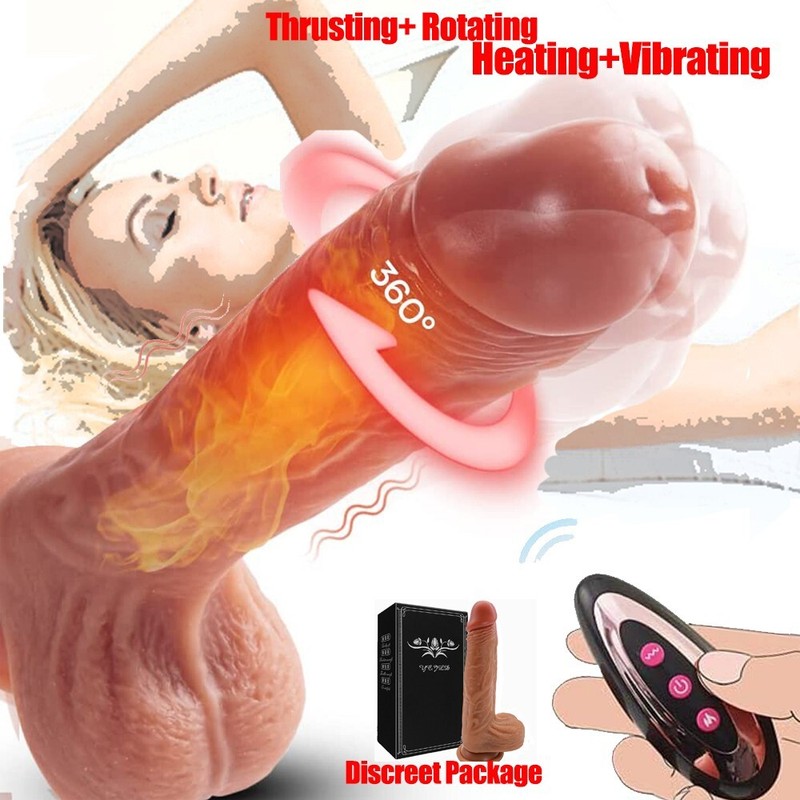 Telescopic Realistic Thrusting Dildo Vibrator Sex Toys for Women Remote Control gallery