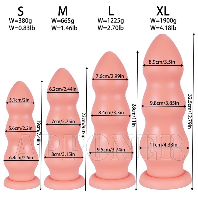 11CM Huge Anal Beads Dilator Butt Plug Suction Cup dildo Prostate Massager Toys gallery