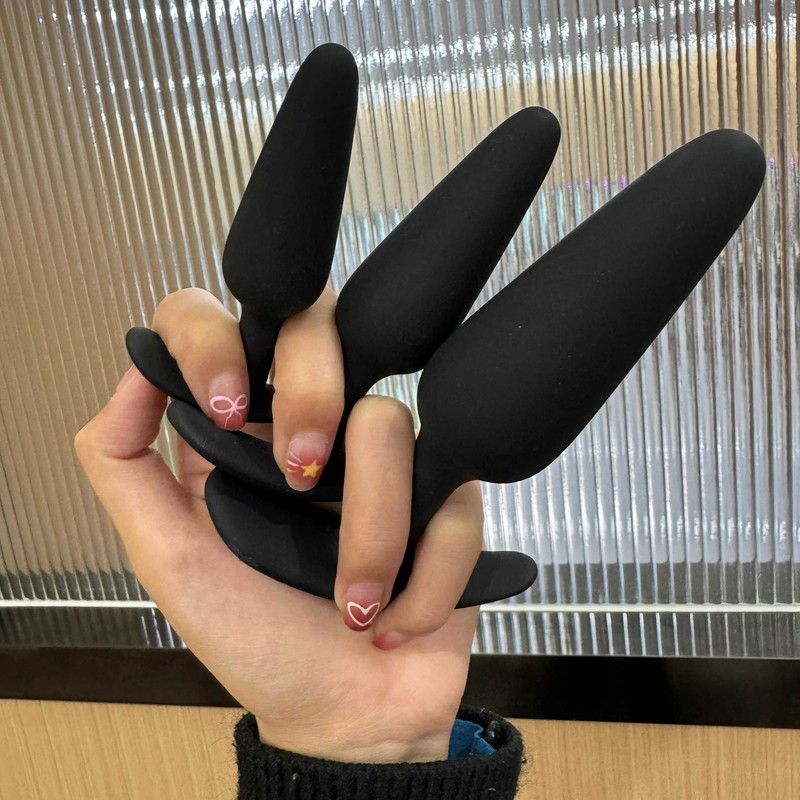 3 Piece Silicone Anal Trainer Training Kit Anal Butt Plug Sex Toys for Men Women