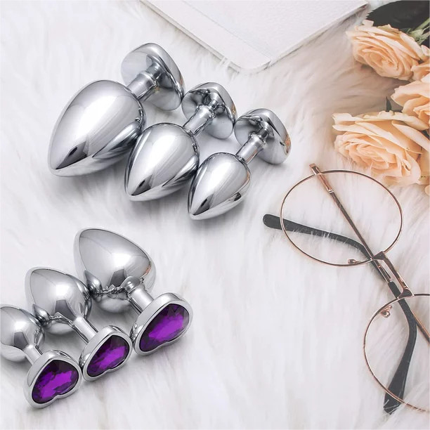 Anal Butt Plug Sex Toys Luxury Jewelry Design Fetish Heart Metal Anal Butt Plug gallery