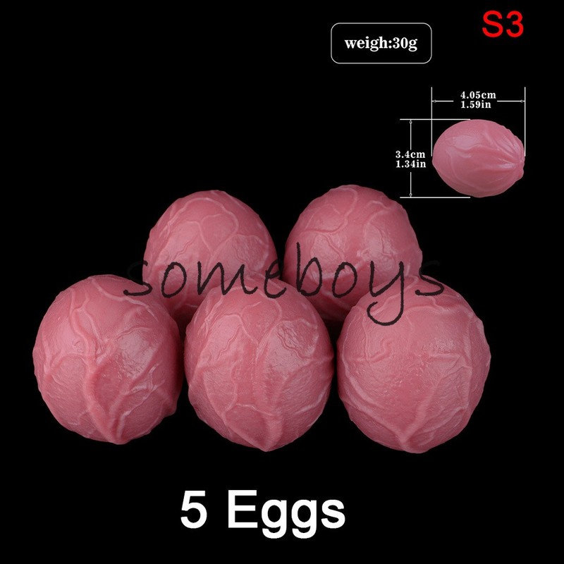 Pneumatic Ovipositor Realistic Lay Eggs Anal Dildo with 5 Eggs Butt Plug Sex Toy gallery