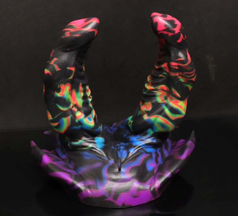 NEW Bad Dragon BRUCE Fantasy Silicone Dildo AURORA Double Shaft Toy DP Rare UV