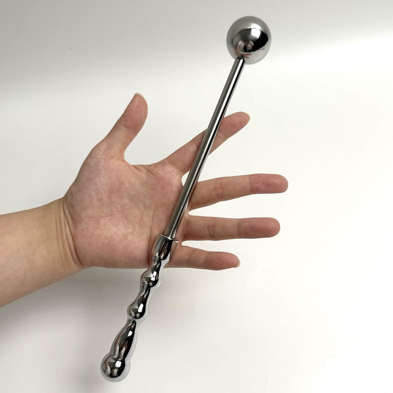 Handheld Stainless Steel Ball-Shaped Massage G Spot Wand Probe Anal Butt Plug SM