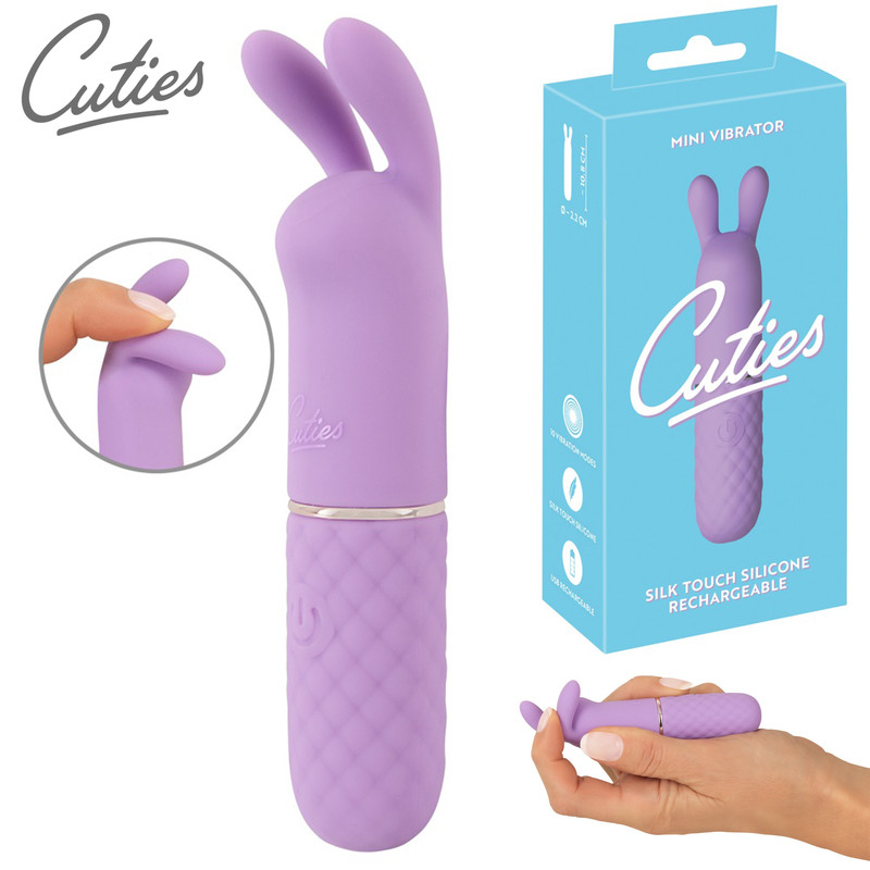 Vibro Bunny Small Silicone Rabbit Vibrator with Soft Ears Cuties