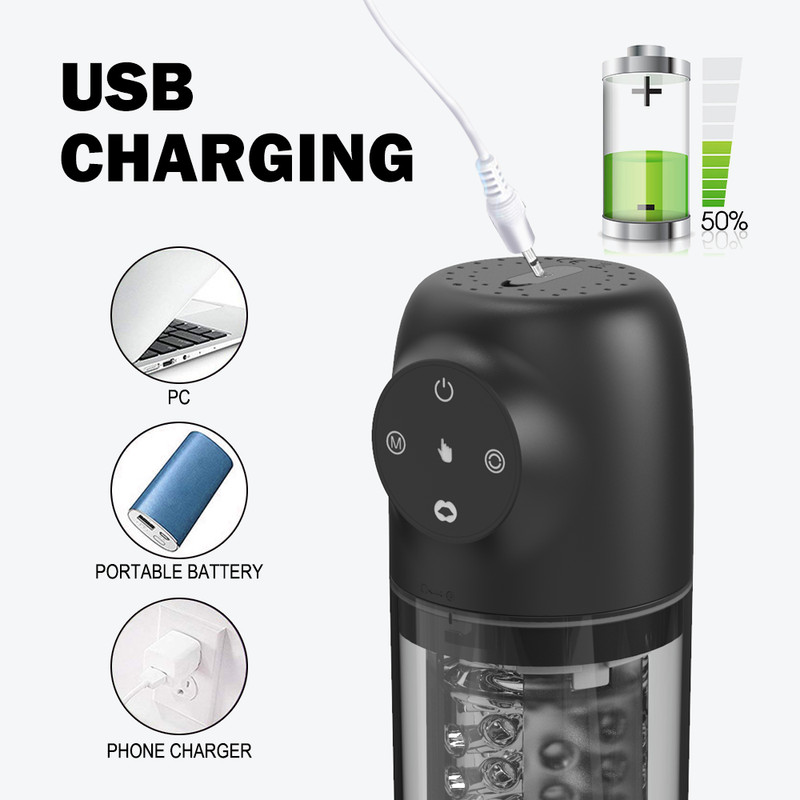 Automatic HandsFree Sucking Cup Male Masturbaters Rotating Stroker Men Sex Toy gallery