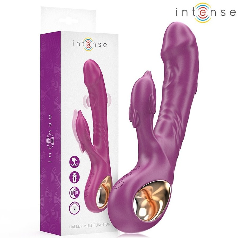 Intense Halle – Purple Rabbit Vibrator with Dolphin Stimulator