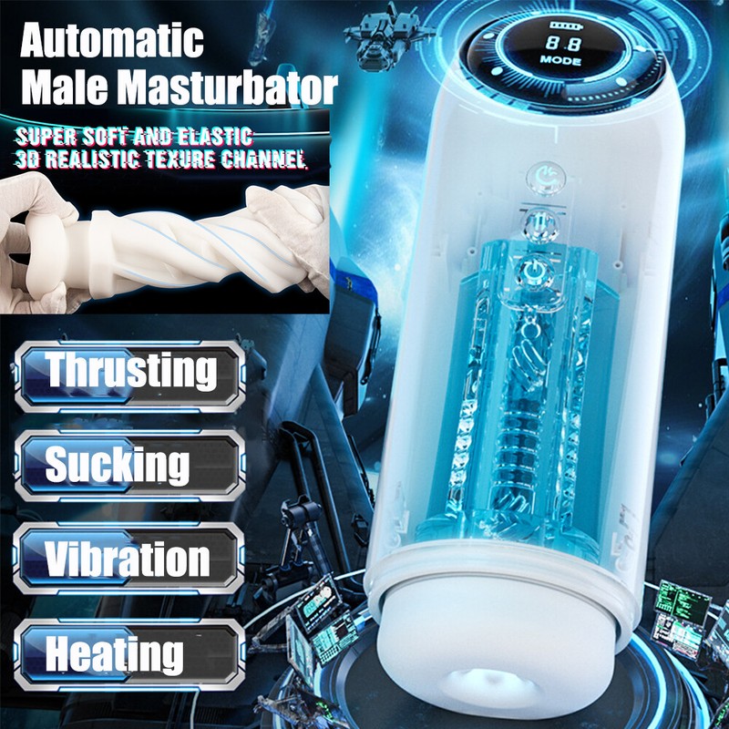 Male Masturbaters Automatic HandsFree Sucking Cup Thrusting Stroker Men Sex Toy