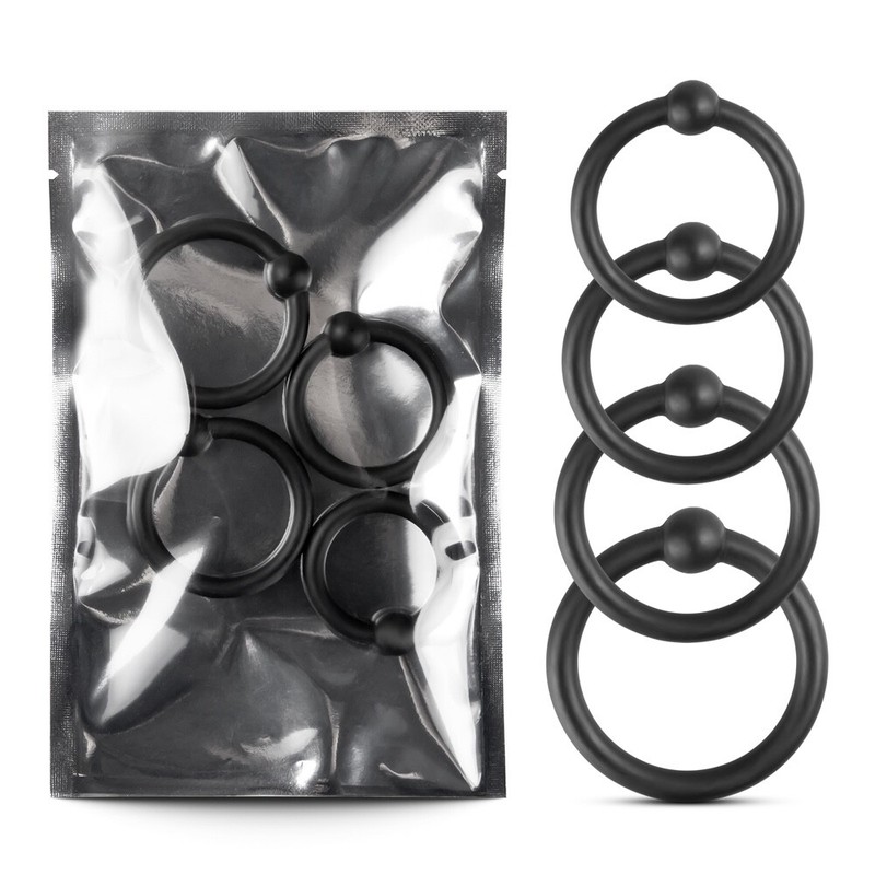 Silicone Bead Cock Ring (4 Count) Stay Hard Penis Enhancer Sex Toy for Men gallery