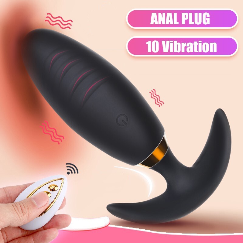 10 Vibrating Silicone Anal Training Starter Beginner Anal Trainer Butt Plug Thin