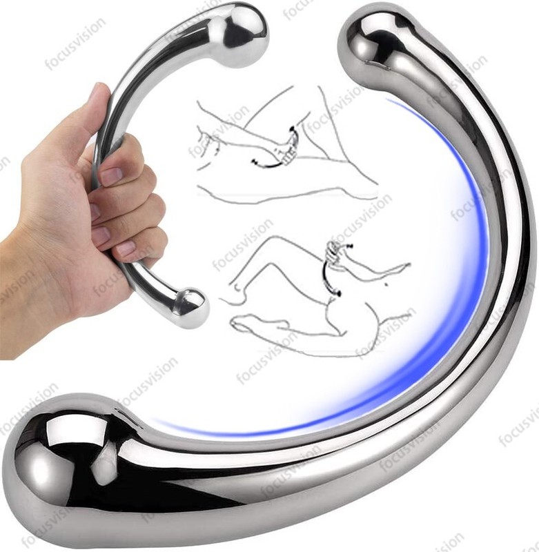 Stainless Steel Anal Dildo Butt Plug G Spot Prostate Wand Massage Stimulate Hook
