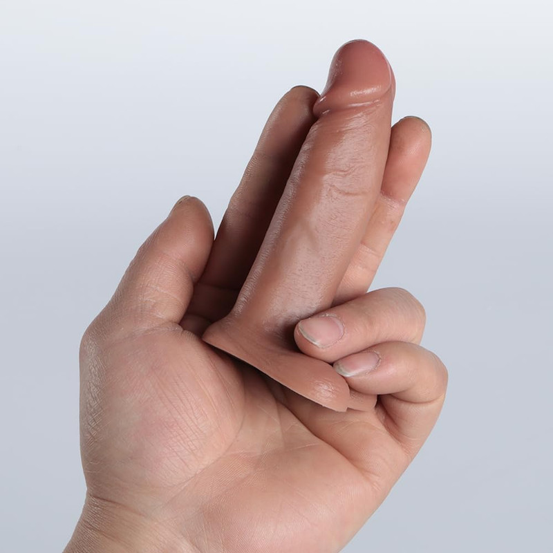 So Cute! 4-Inch Mini Small Dildo Soft and Thin Penis for Men, for Beginner, Real