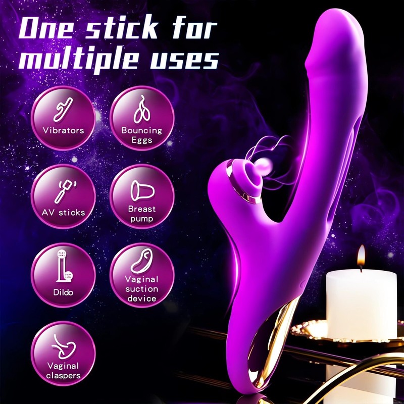 Tapping Patting Sucking Vibrator for Women Clit G-spot Stimulator Dildo Sex Toys gallery
