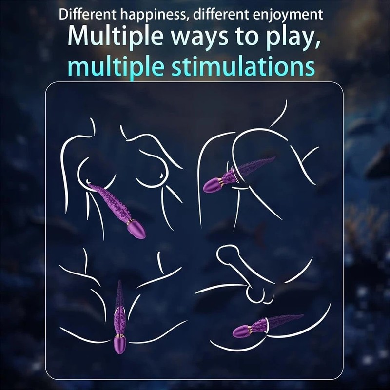 Rotating Vibrating Realistic G-Spot Dildo Octopus Anal Vagina Sex Toys Vibartor gallery