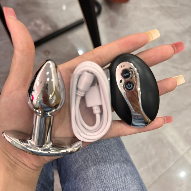 S/M/L Metal Vibrator Butt Plug Prostate Massager Anal Plug Dildo G-spot Sex Toys