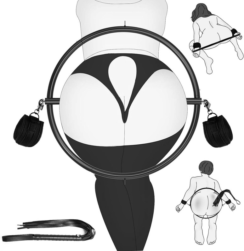 BDSM Hip Restraints Rings Set Sex Bondage Adult Toys Couples Handcuffs Whips SM