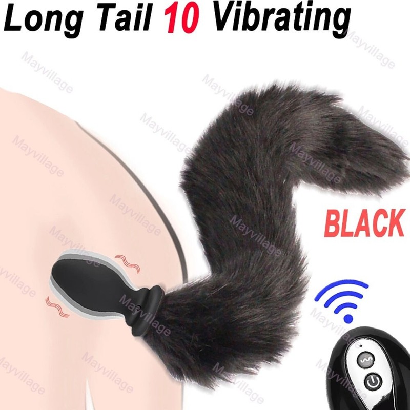 BDSM Fox Tail Anal Butt Plug Vibrator Cosplay Fun G-spot Dildo Sex Toy for Women gallery