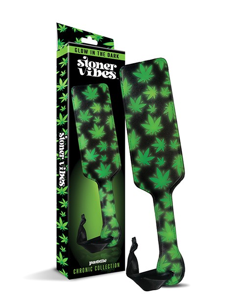 Spanking Paddle Glow In The Dark Flexible 3.38 Inch BDSM Bondage Stoner Vibes gallery