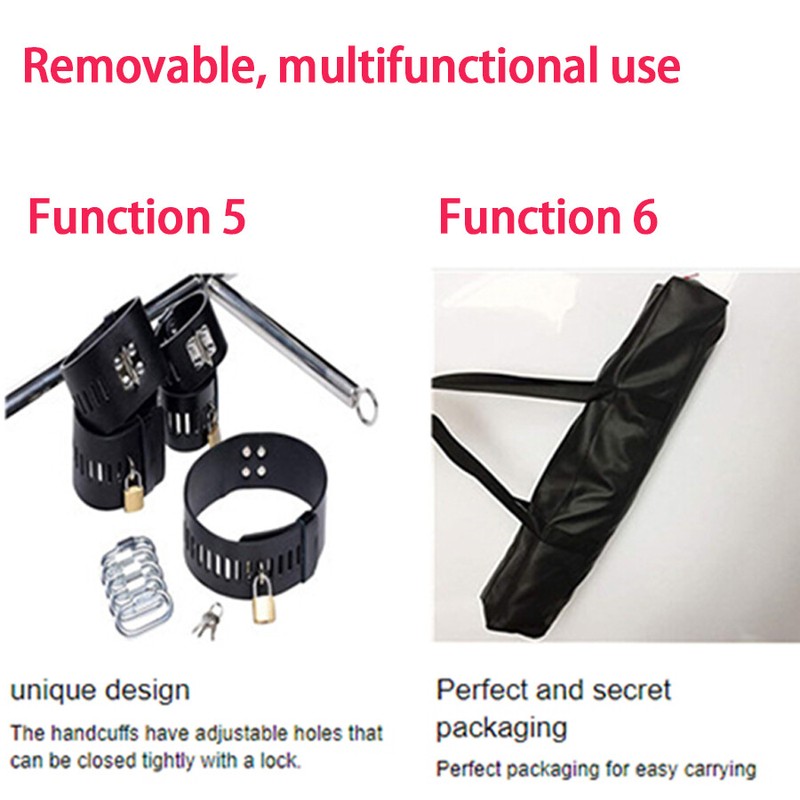 BDSM Metel Frame Handcuffs Ankle Cuffs with Dildo Furniture Neck Bondage Kit gallery