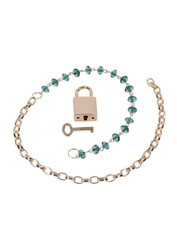 Sex and Mischief Indica Crystal Day Collar - Green/Gold gallery