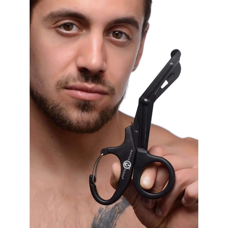 Master Series – Bondage Gear – All – Snip Heavy Duty Bondage Scissors with Clip