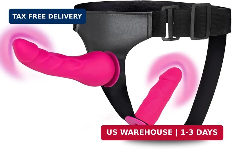 Strap On Dildo Womens Sex Toys – Wearable Strap On Harness with 2 Removeable Rea
