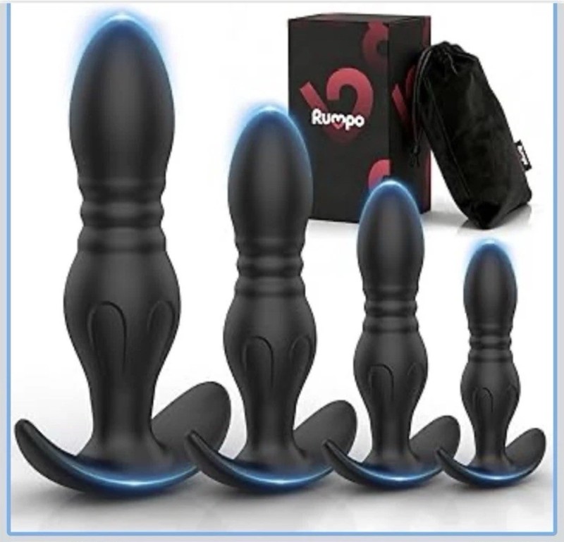 Long Prostate Massage Training Set with Soft Silicone Flared Base 3PCS Fantsy…
