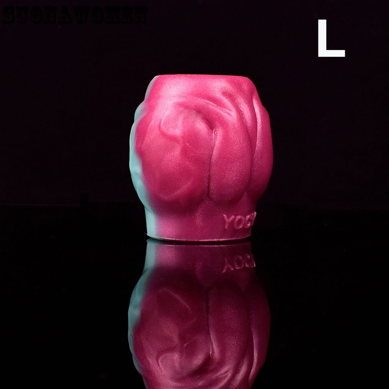 Soft Silicone Knot Dildo Penis Sleeve Enlargement Cock Ring Strechable Sex Toys gallery