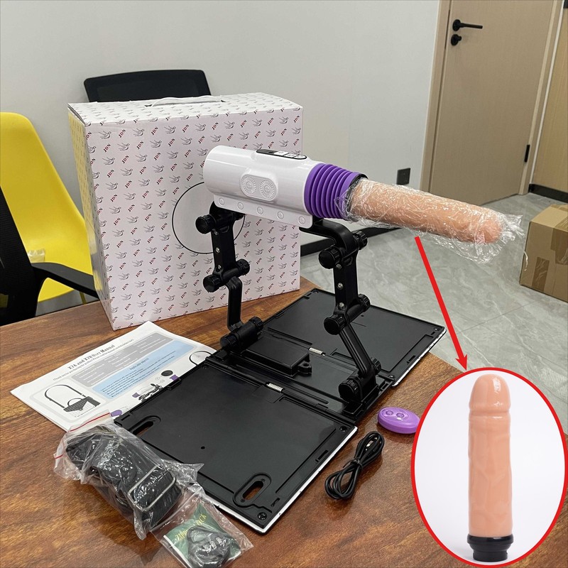 Portable Automatic Sex Machine with Shoulder Strap Thrusting Dildo for Women Men