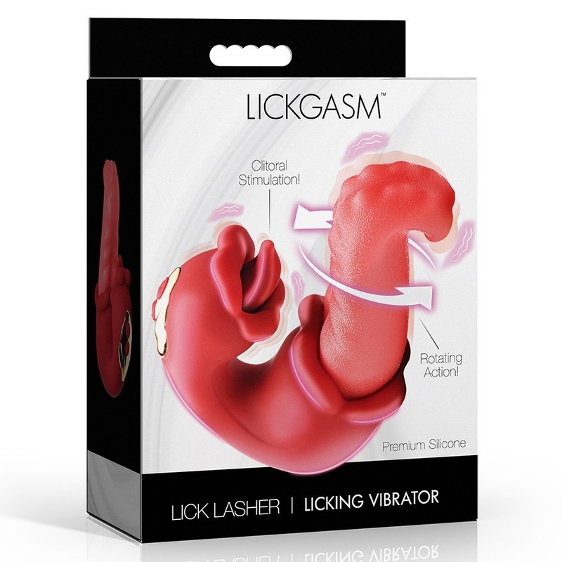 Lickgasm Lick Lasher Licking Vibrator Red - Clitoral Vaginal Vibe