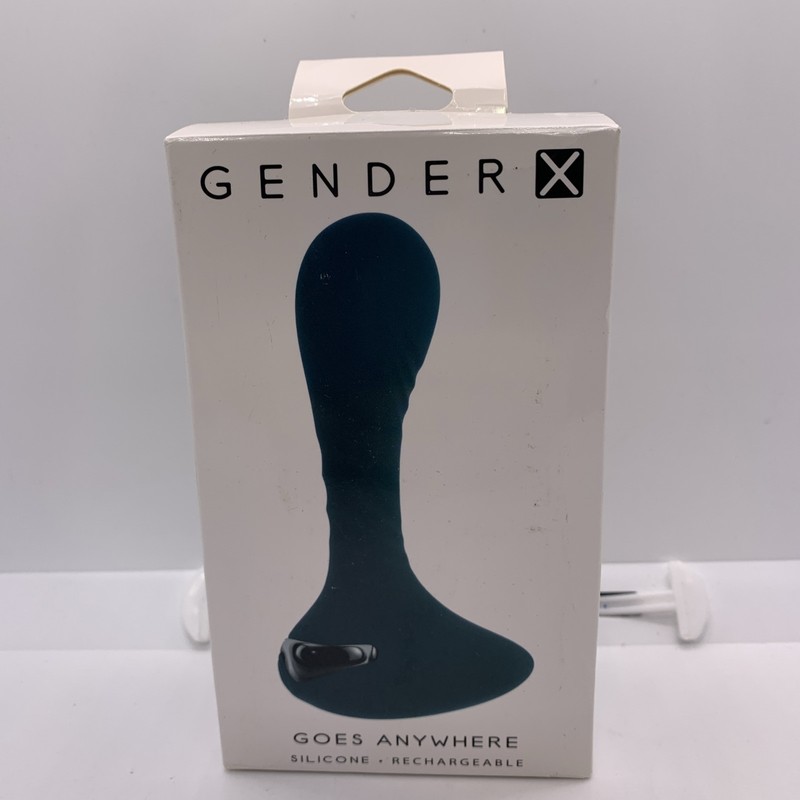 GENDER X Goes Anywhere Turquoise Silicone Adult Toy Ergonomic Grip