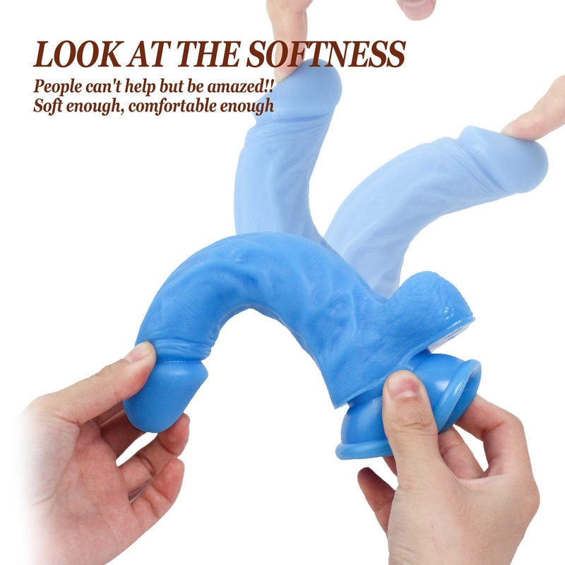Soft Dildo Realistic with Suction Cup Stimulator Massager Wand Anal Plug Sex Toy gallery